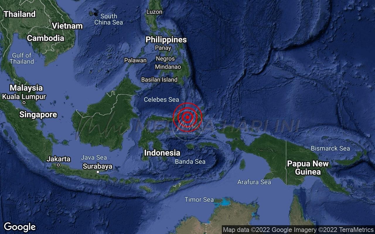 Gempa bumi sederhana landa Laut Maluku Utara