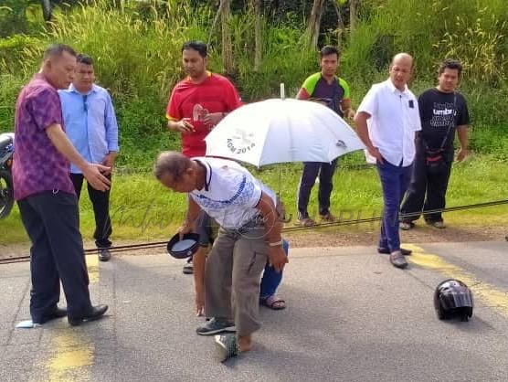 ADUN Taboh Naning bantu mangsa kemalangan