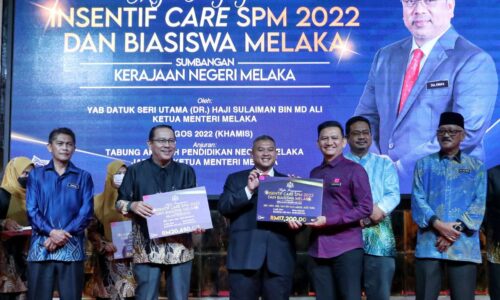 RM1.4 juta untuk Insentif Care SPM 2022 dan Biasiswa Melaka
