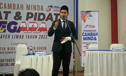 Jari patah tidak halang bergelar johan pidato