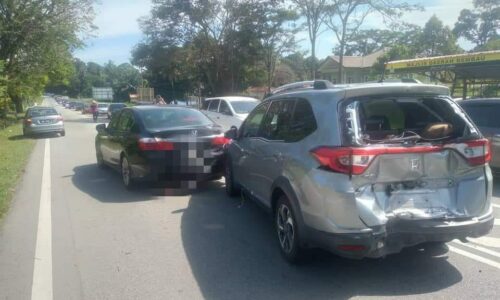 Adun Kota terlibat kemalangan babit tiga kenderaan