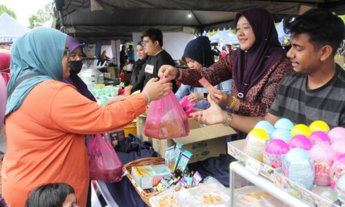 Pengunjung ambil peluang beli barang keperluan harga rendah
