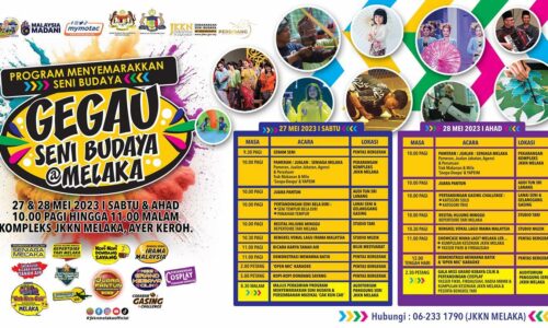 Gegau Seni Budaya @Melaka, 27 dan 28 Mei ini