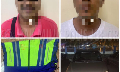 Dua lelaki menyamar anggota polis ditahan di Pontian