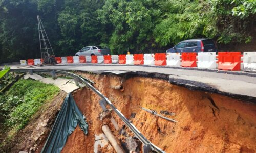 Jalan Balik Pulau – Jalan Teluk Bahang ditutup berikutan hakisan tanah