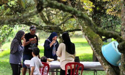 Rasai suasana kampung tunggu, kutip durian