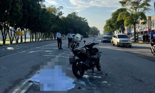 Maut tercampak langgar skuter keluar simpang