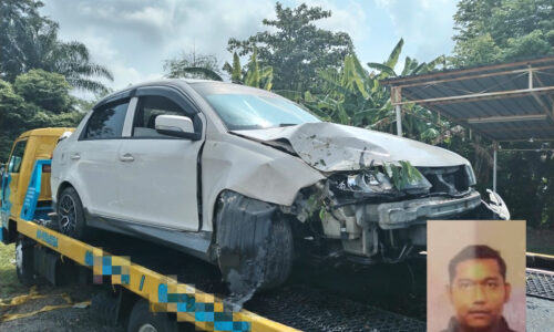 Penunggang motosikal maut rempuh kereta belok simpang