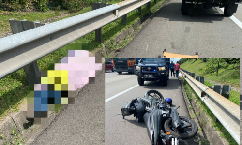 Motosikal terbabas, penunggang maut terseret