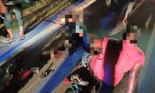 Remaja maut, seorang lagi parah motosikal bertembung
