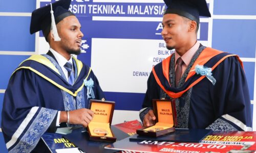 Jaguh rejam lembing antara penerima Anugerah Pelajaran Diraja UTeM