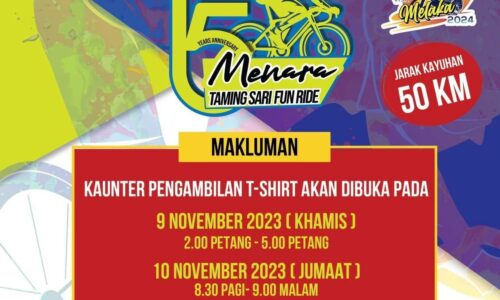 Kayuhan 50km ‘Menara Taming Sari Fun Ride’ Sabtu ini