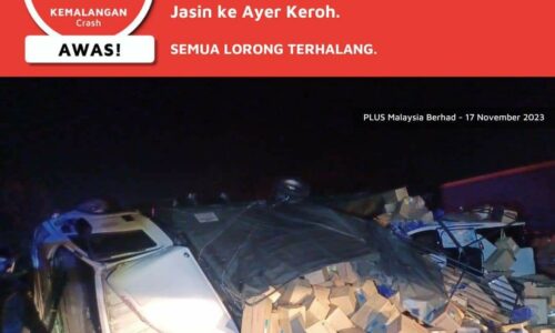 Kemalangan babitkan dua lori, MPV sebabkan kesesakan teruk