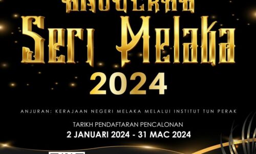 Anugerah Seri Melaka 2024 pertanding empat kategori