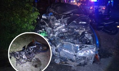 PENUNGGANG MOTOSIKAL MAUT DIREMPUH PEMANDU DISYAKI MABUK