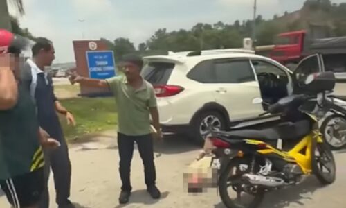 PENIAGA PUKUL LELAKI DENGAN HELMET DITAHAN, PERSELISIHAN FAHAM ATAS JALAN JADI PUNCA