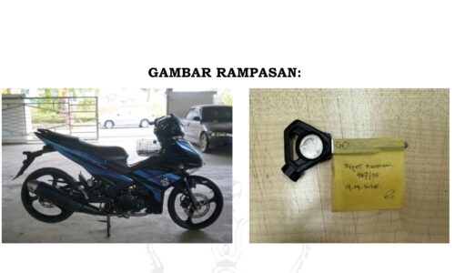 CURI MOTOSIKAL UNTUK BELI DADAH, TIGA SEKAWAN DICEKUP