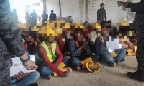 JIM MELAKA TAHAN 170 PATI DI DUA TAPAK PEMBINAAN