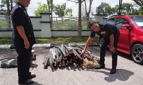 13 INDIVIDU TERMASUK SEORANG WANITA DITAHAN DISYAKI CURI KABEL TELEKOMUNIKASI DI MELAKA