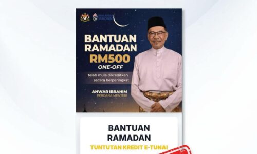 POSTER TULAR BANTUAN RAMADAN, TUNTUTAN KREDIT E-TUNAI PALSU – MOF