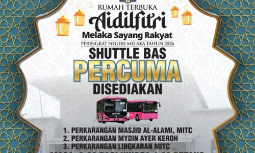 BAS, VAN PERANTARA MUDAHKAN PENGUNJUNG KE RUMAH TERBUKA AIDILFITRI MELAKA SAYANG RAKYAT