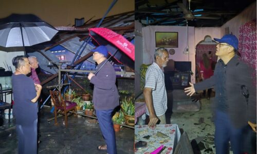 LEBIH 15 RUMAH DIBADAI RIBUT DI PULAU GADONG