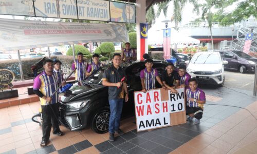 MENARA TAMING SARI TERUSKAN MISI CUCI KENDERAAN AMAL