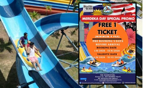 MELAKA WONDERLAND TAWAR PROMOSI MERDEKA, BELI 4 TIKET PERCUMA 1