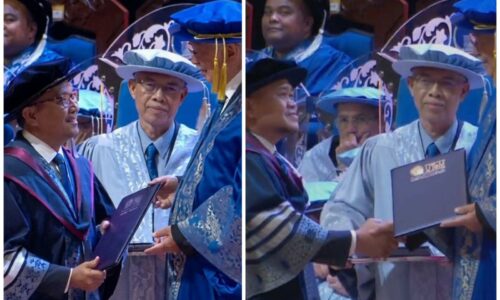 DUA PEGAWAI KANAN PENTADBIRAN MELAKA GENGGAM DTM DI KONVOKESYEN UTEM